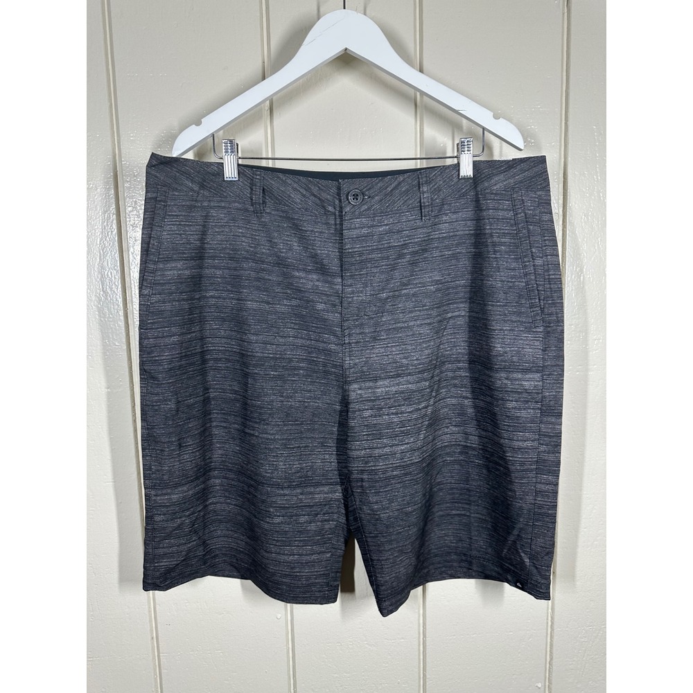 Quiksilver Shorts Mens 38 Grey Amphibian Hybrid Board Shorts Heathered Casual